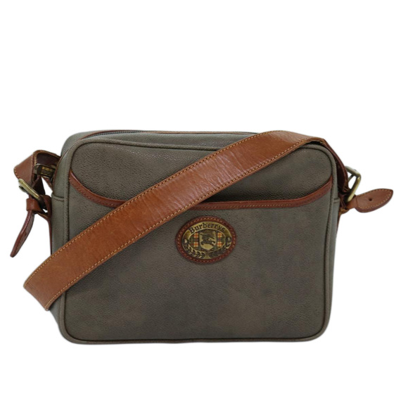 Burberrys Shoulder Bag PVC Gray Auth bs14118 - Picture 1 of 16